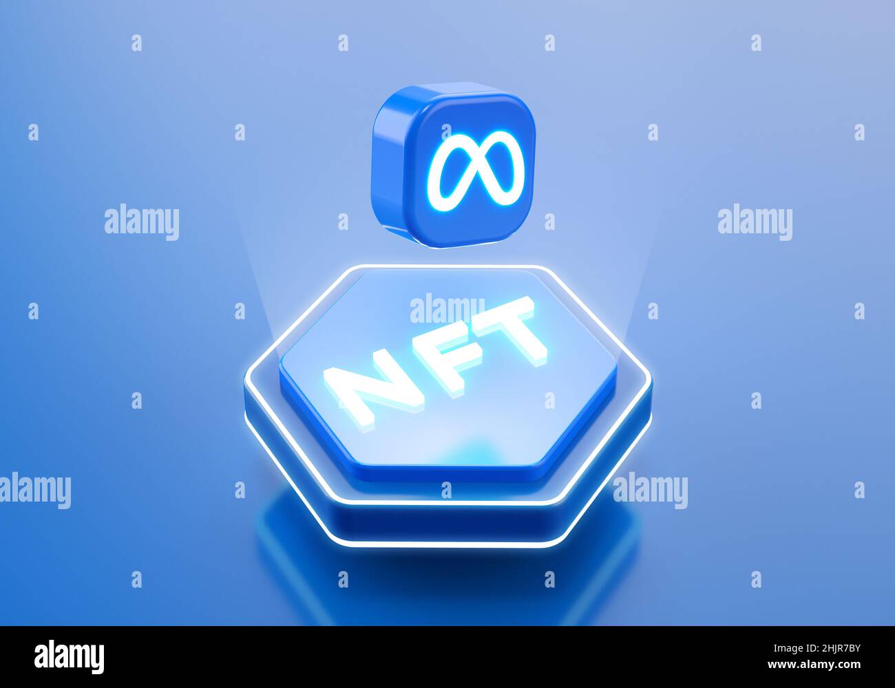 Valencia, Spain - January, 2022: Meta, the new Facebook wants to adopt NFT  integration and blockchain technology in metaverse. Social media apps suppo  Stock Photo - Alamy