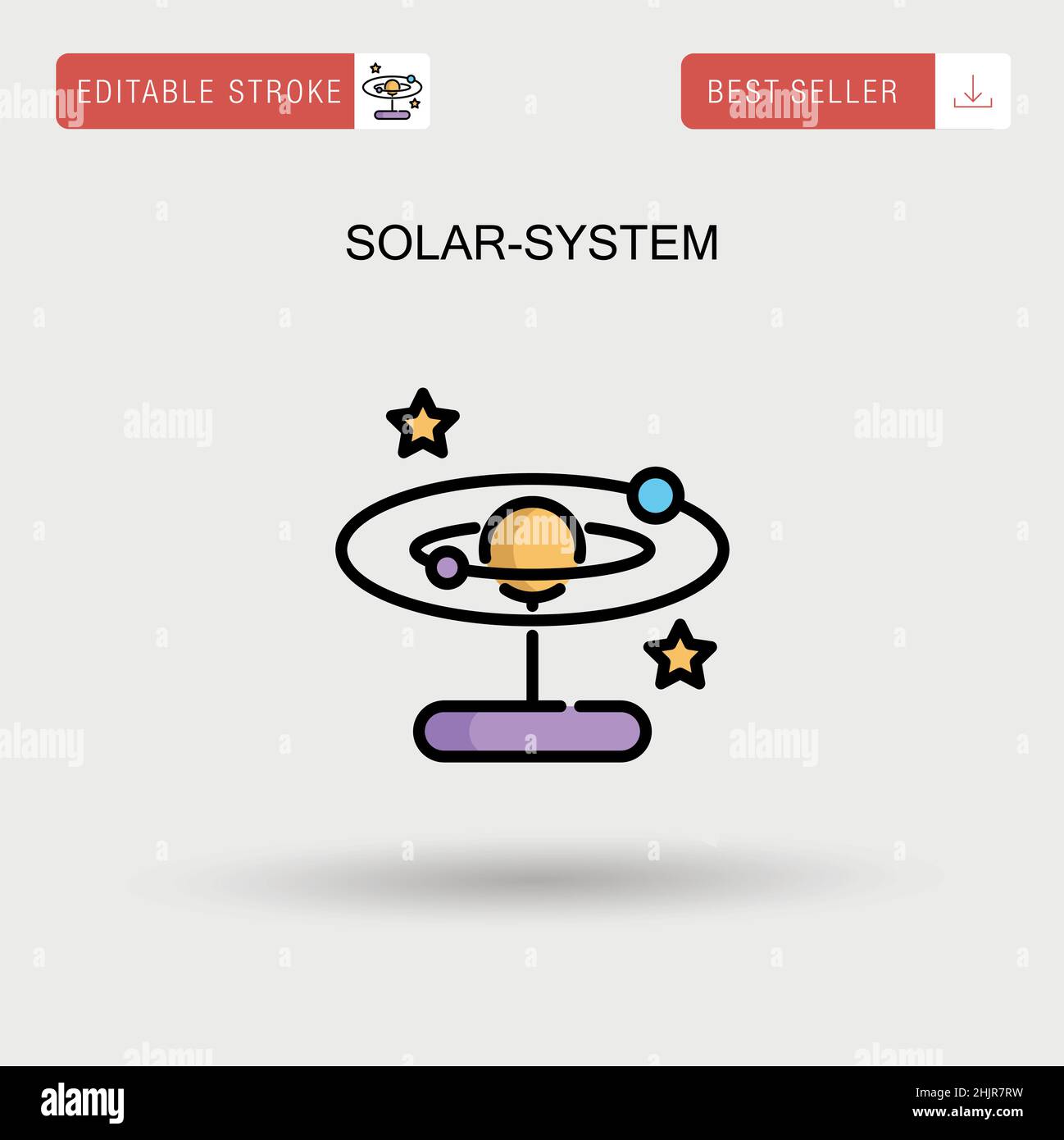 Solar-system Simple vector icon Stock Vector Image & Art - Alamy