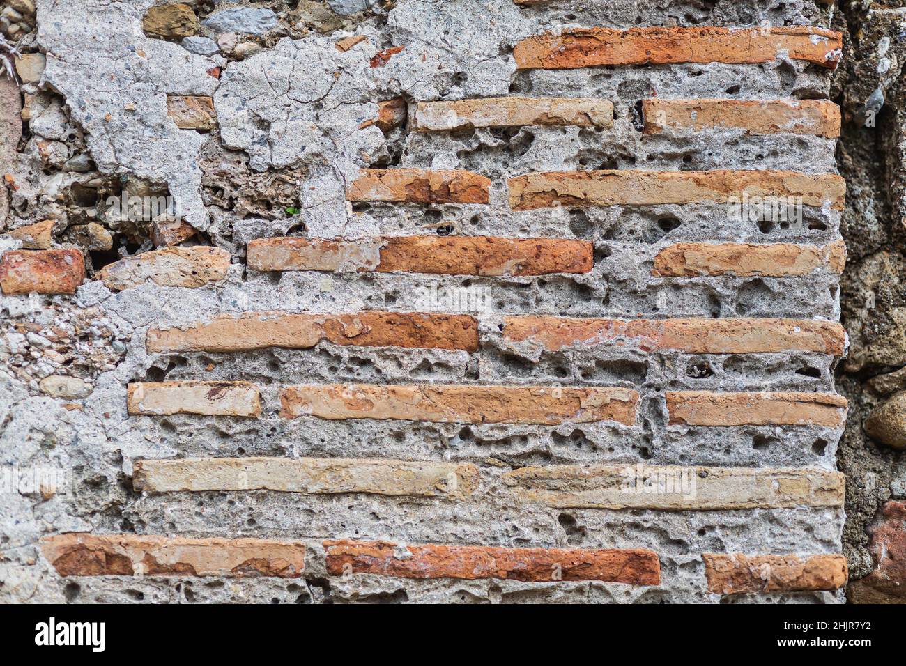 Red brick old wall , texture grunge background Stock Photo - Alamy