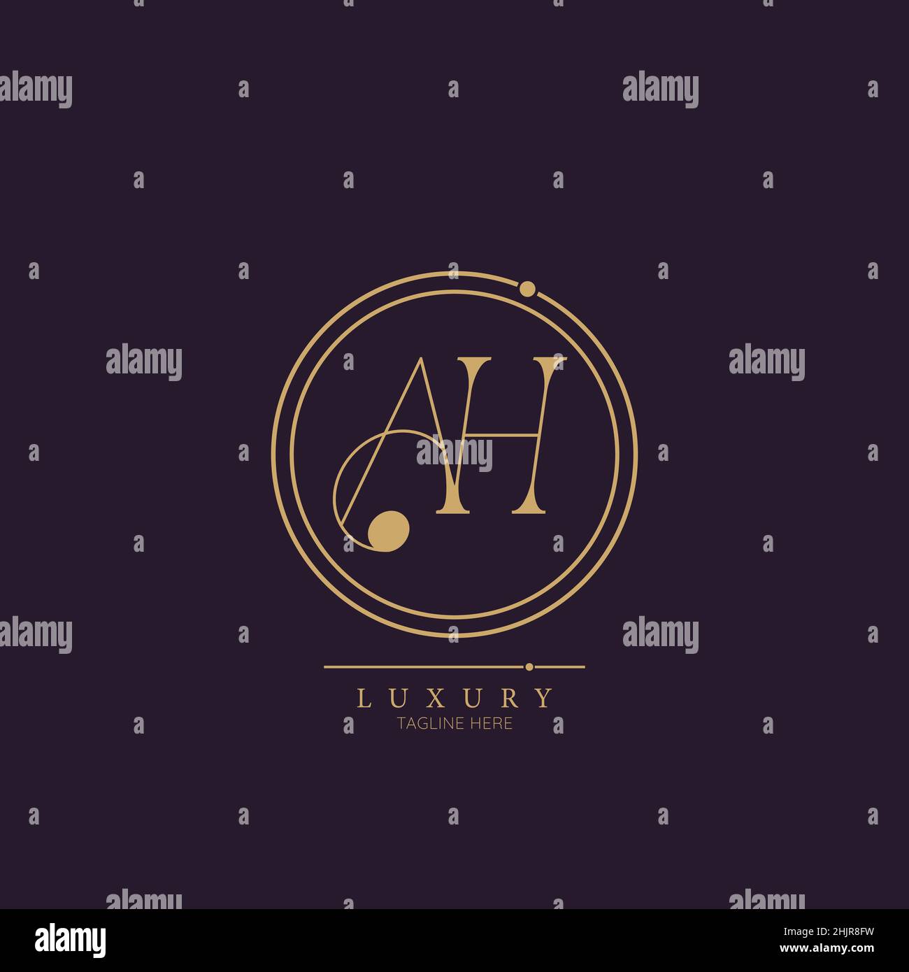 Unique modern AH Letter Business Logo Design Alphabet Icon Vector ...