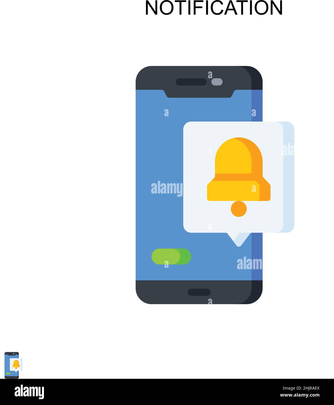 Notification Simple vector icon. Illustration symbol design template ...