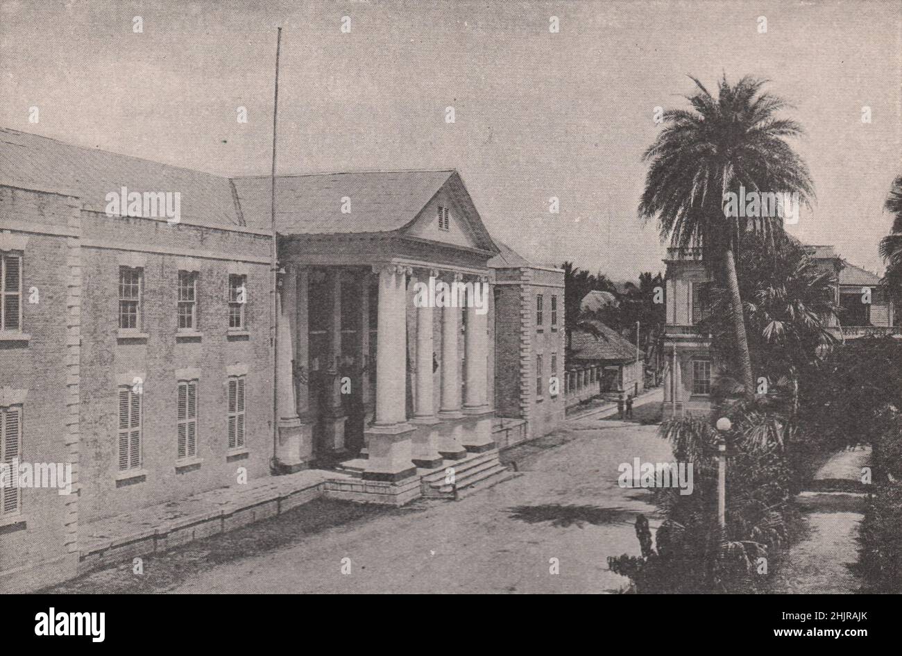 King's house at Spanish town, Jamaica's former capital. Jamaica  (1923) Stock Photo