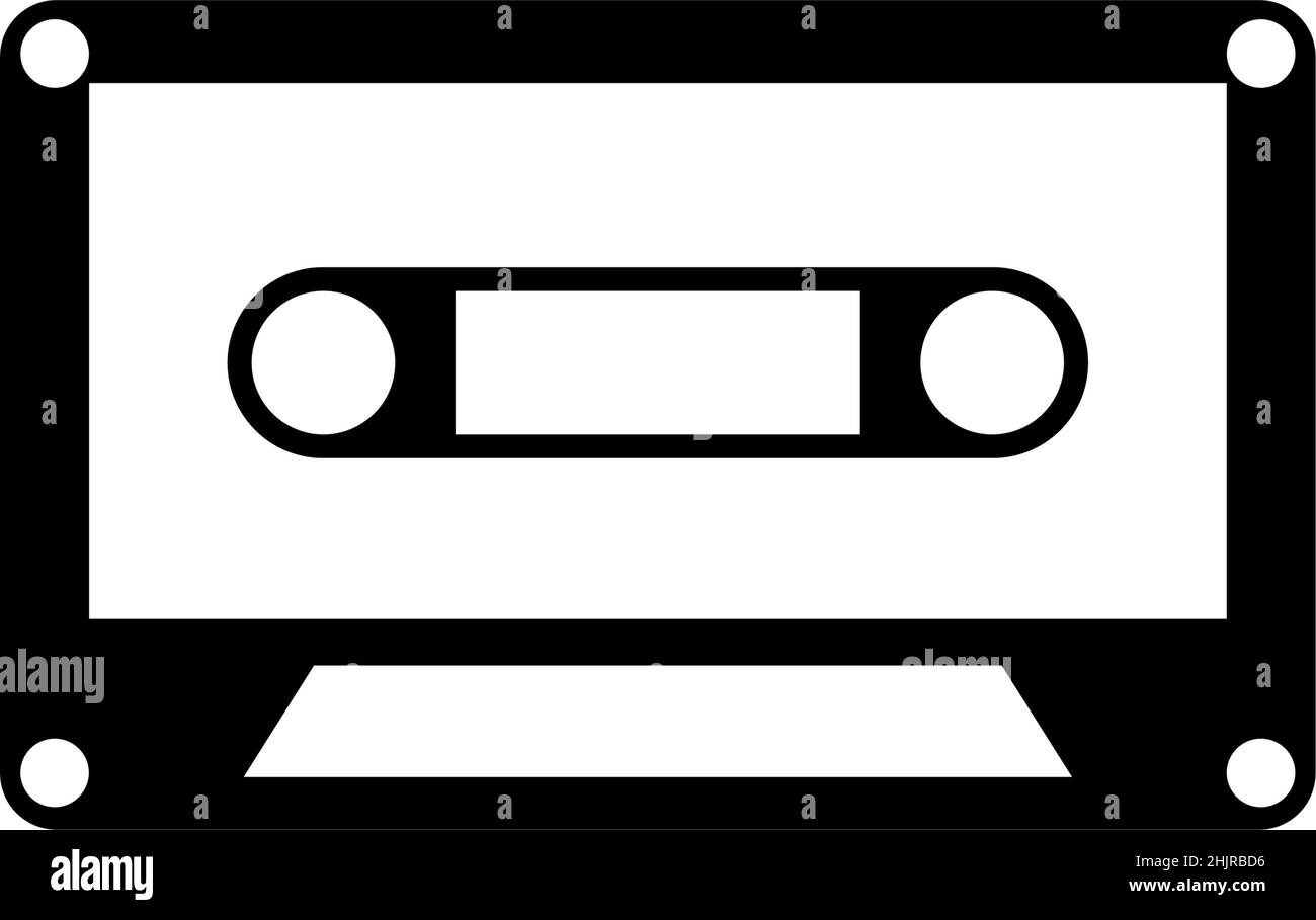 Magnetic Retro Audio Music Cassette Tape. Flat Vector Icon illustration ...