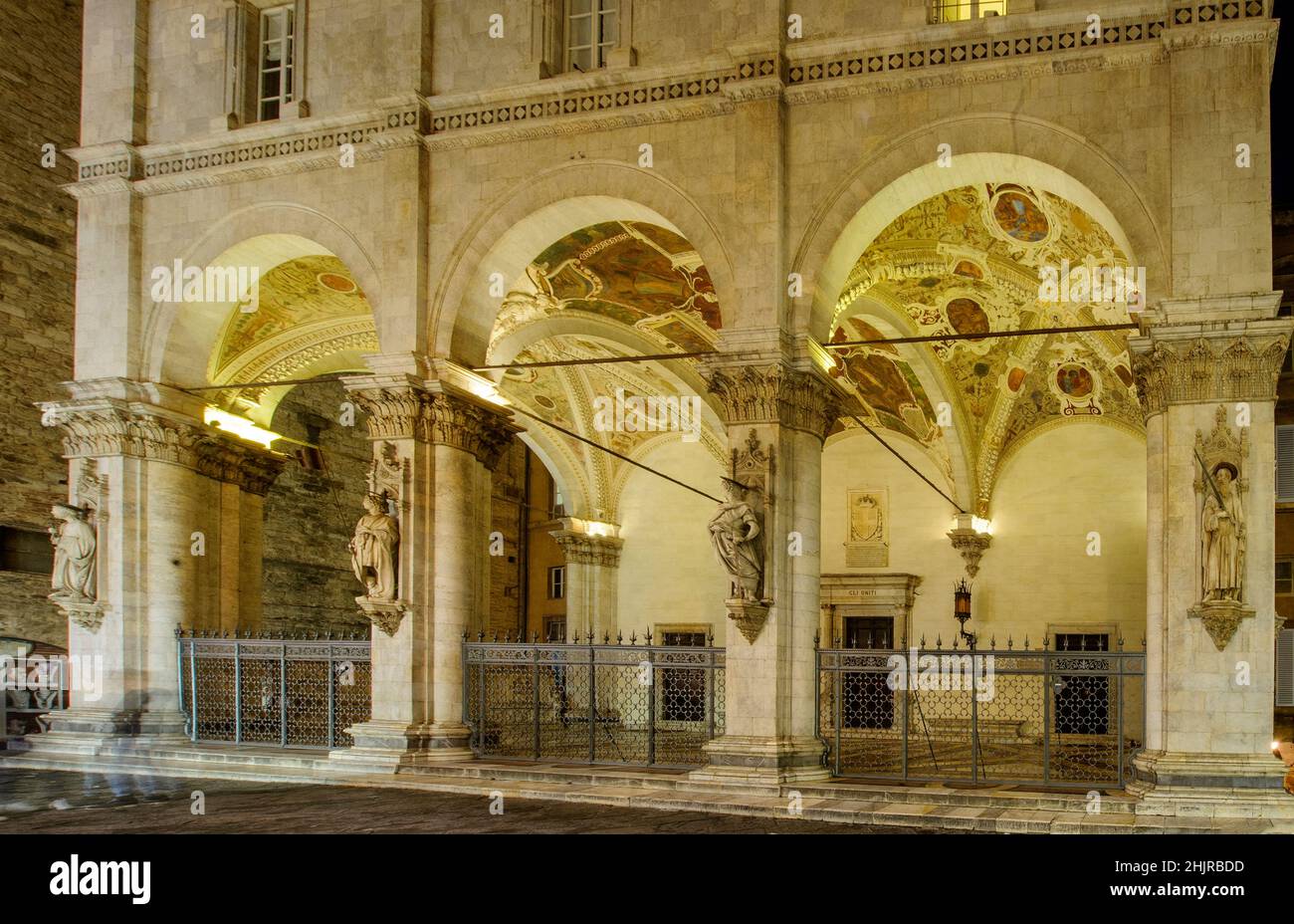 Loggia della Mercanzia, Halle der Händler, Siena, Toskana, Italien, Europa Stock Photo