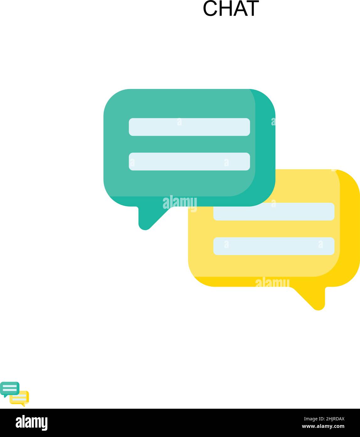 Chat Simple vector icon. Illustration symbol design template for web ...