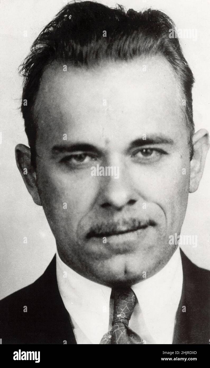 Mug shot of John Dillinger Stock Photo