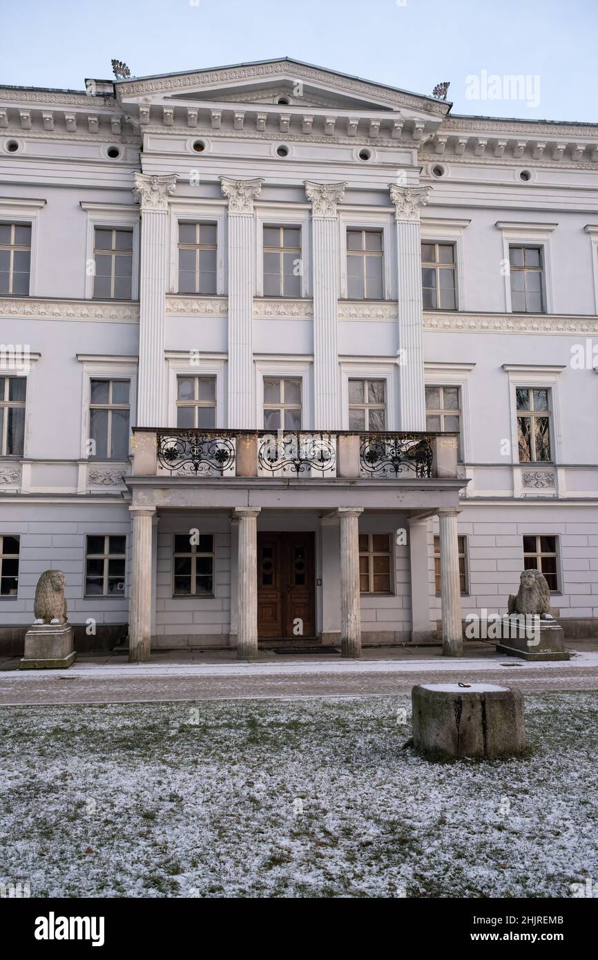 Jedlina-Zdroj, Poland - January 12, 2022. Projekt Riese, Jedlinka Palace. The nazi organization Todt headquarter was here. It is located in the Lower Stock Photo