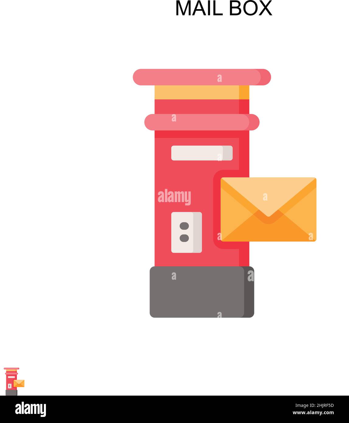 Mail box Simple vector icon. Illustration symbol design template for web  mobile UI element Stock Vector Image & Art - Alamy
