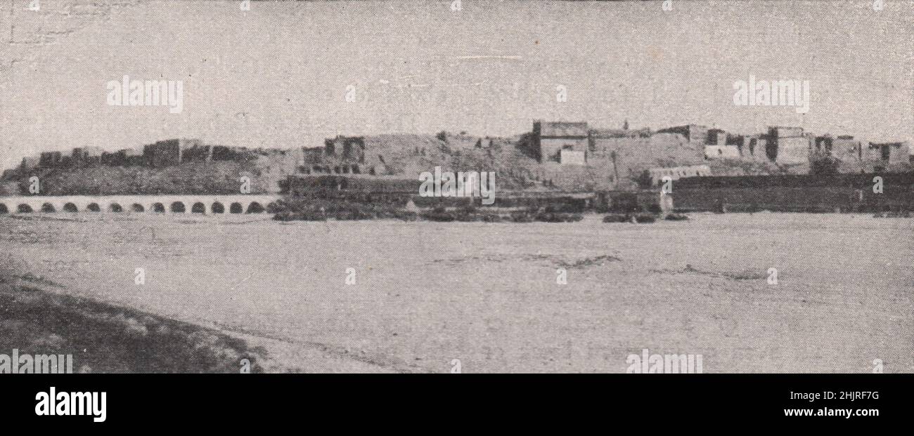 Kirkuk on its hill, an important town in the Mosul Vilayet. Iraq