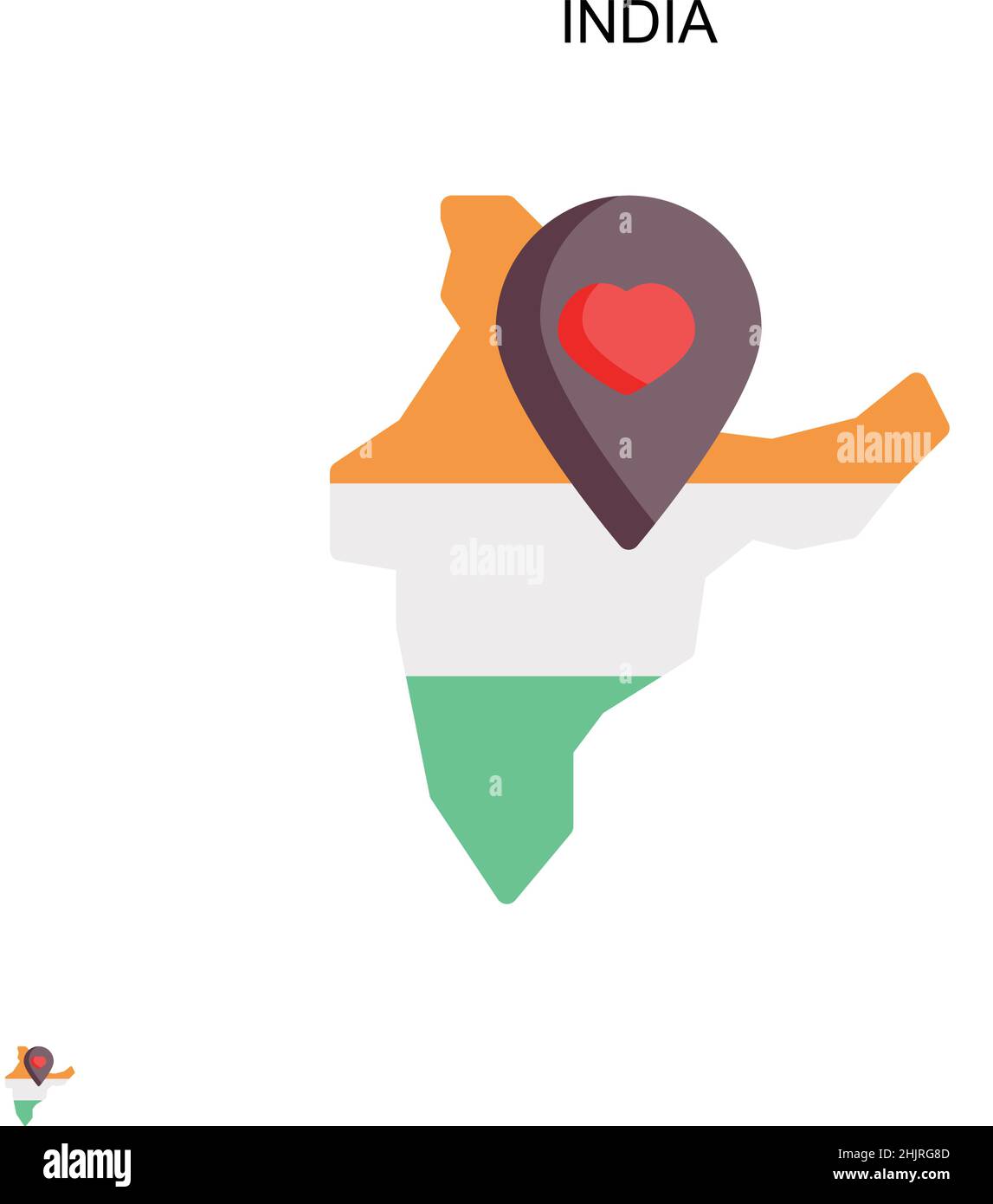 India Simple vector icon. Illustration symbol design template for web ...