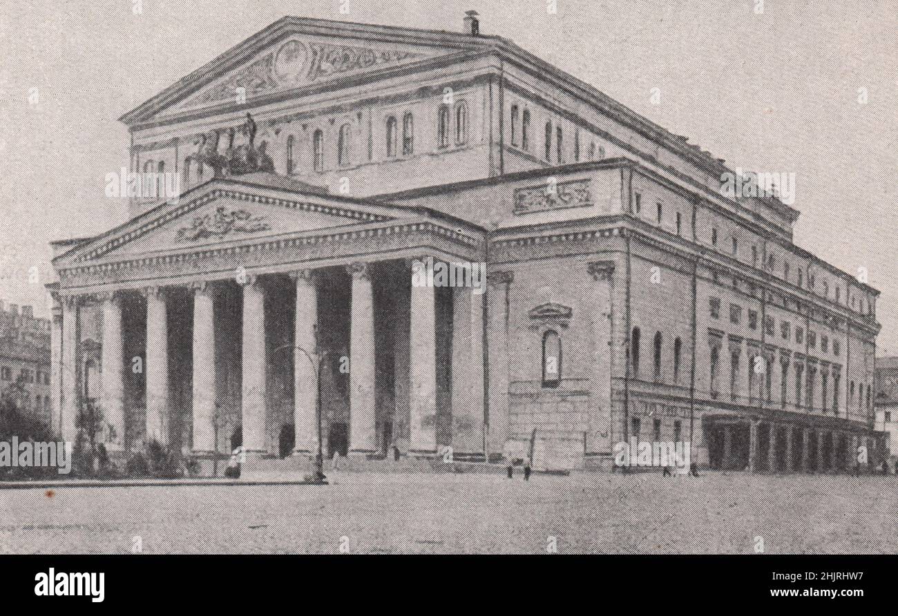 Great opera house of Moscow under Soviet Patronage. Russia (1923) Stock Photo