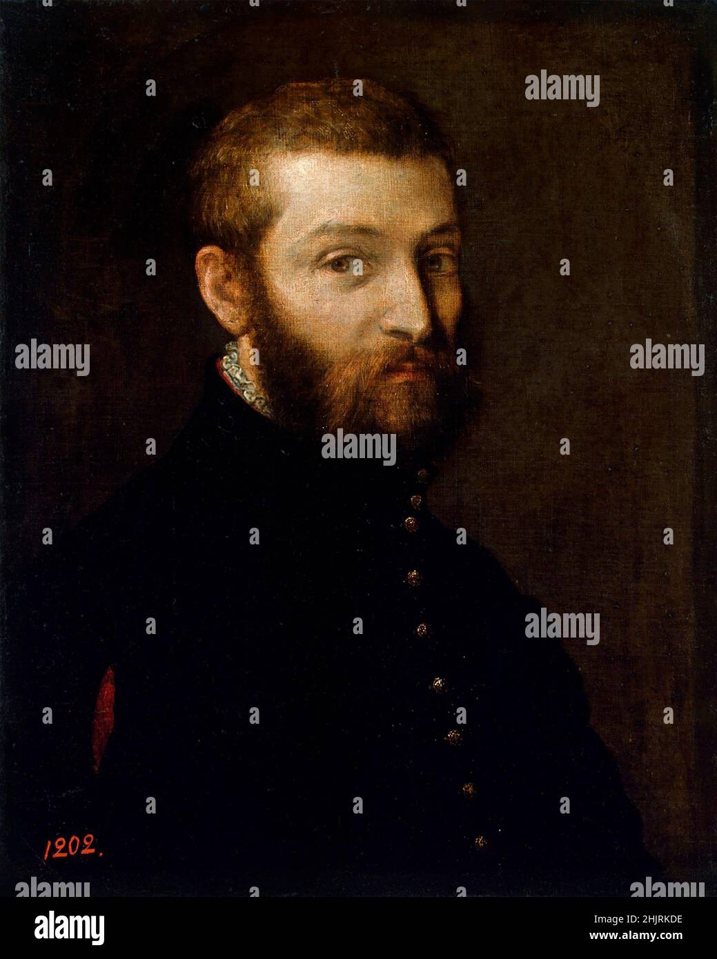 Self-Portrait by Paolo Veronese (1528–1588), oil on canvas, c. 1558-63 Stock Photo