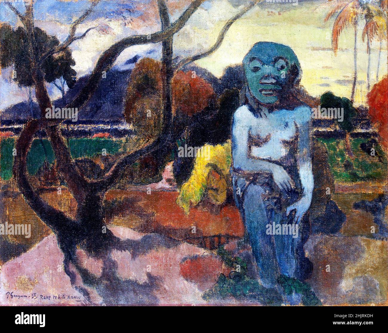 Rave te hiti aamu (The Idol) by Paul Gauguin (1848-1903), oil on canvas, 1898 Stock Photo