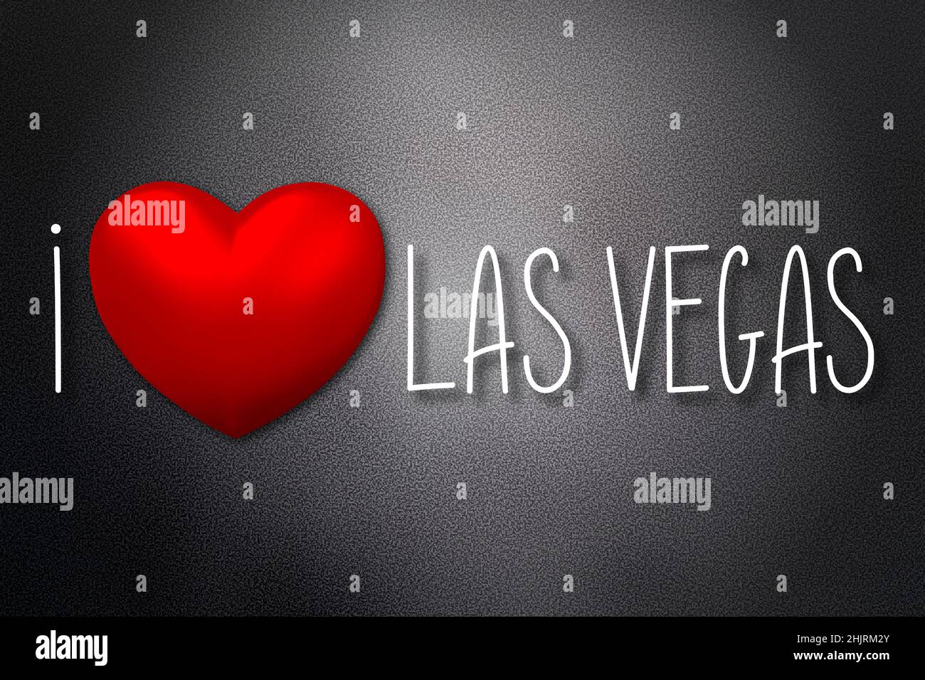 I love Las Vegas heart shape, black background 3D illustration