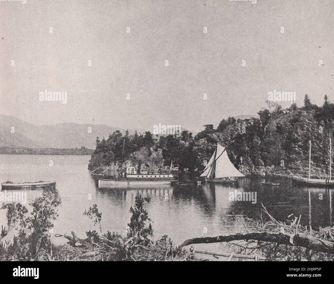 Lake Nahuel Huapi among the foothills of the Andes. Argentina. Patagonia (1923) Stock Photo