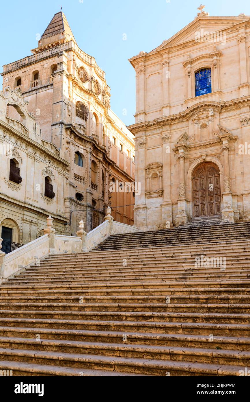 Church of Saint Francis of Assisi to the Immaculate, Noto, Sicily, Italy Stock Photo