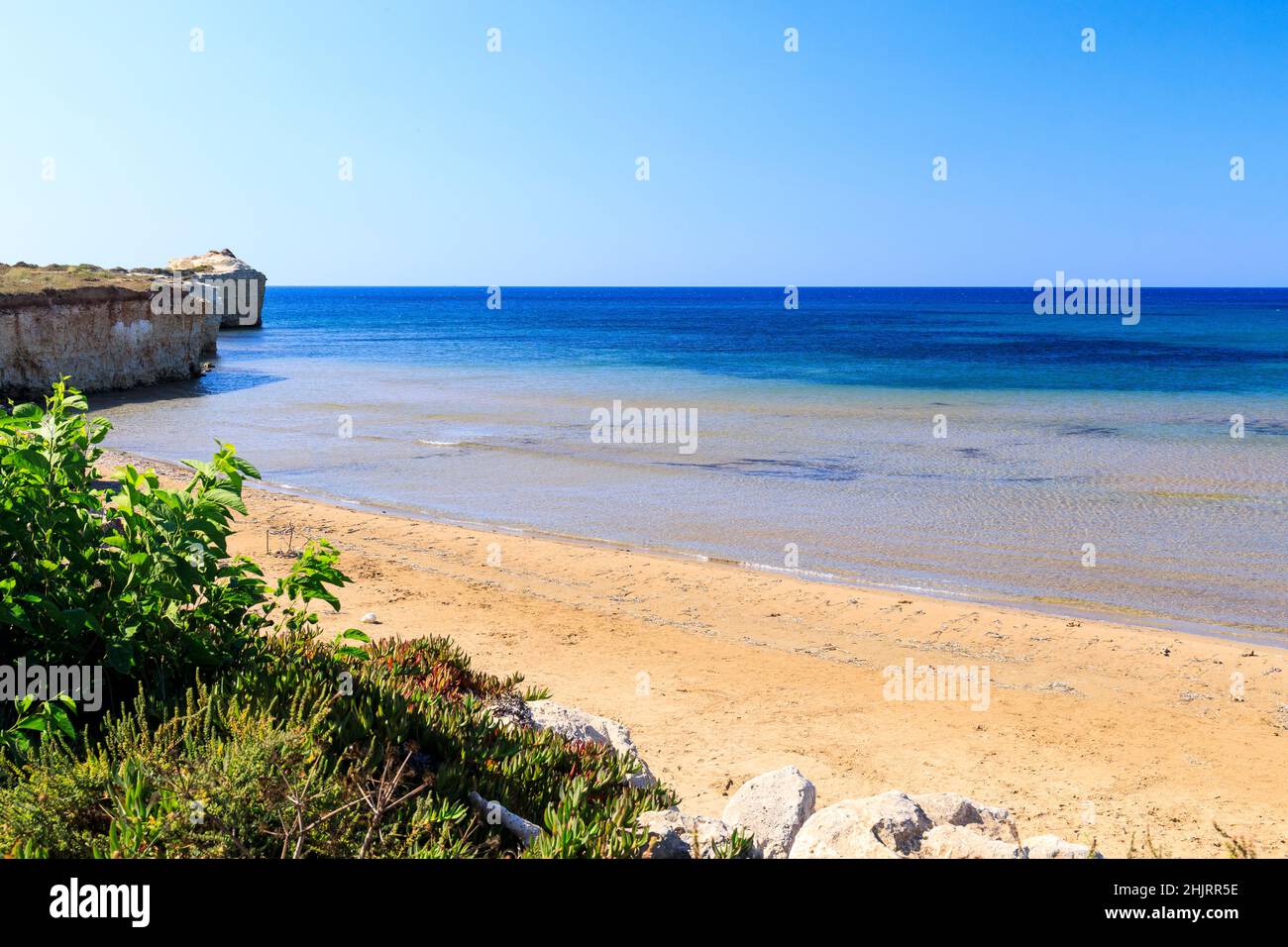 Porto Ulisse Beach, Sicily, Italy Stock Photo