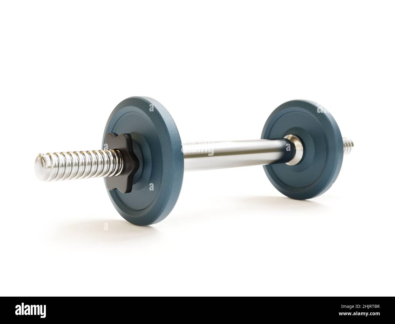 3D rendering of workout dumbbells shot on white background Stock Photo