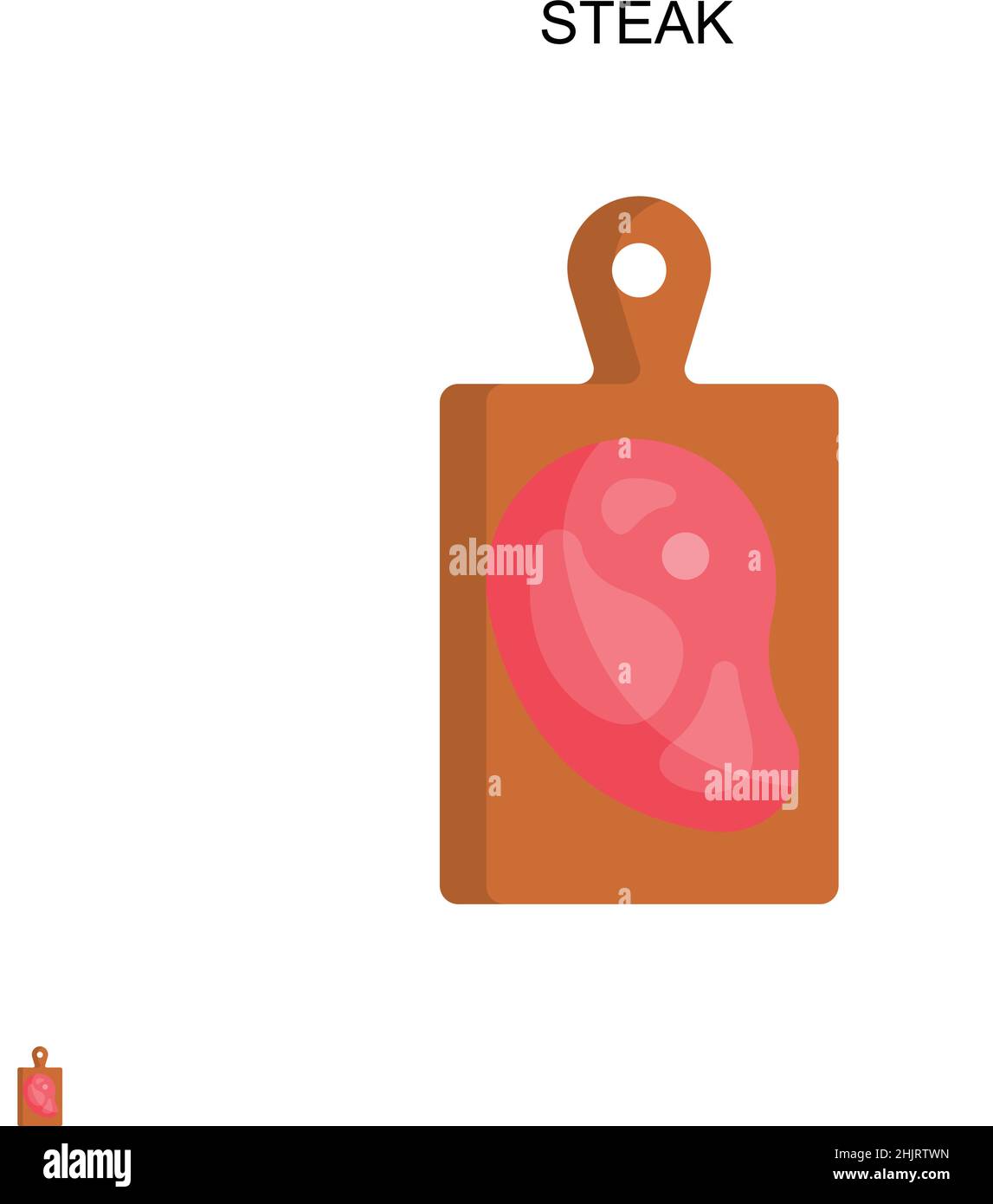 Steak Simple vector icon. Illustration symbol design template for web ...