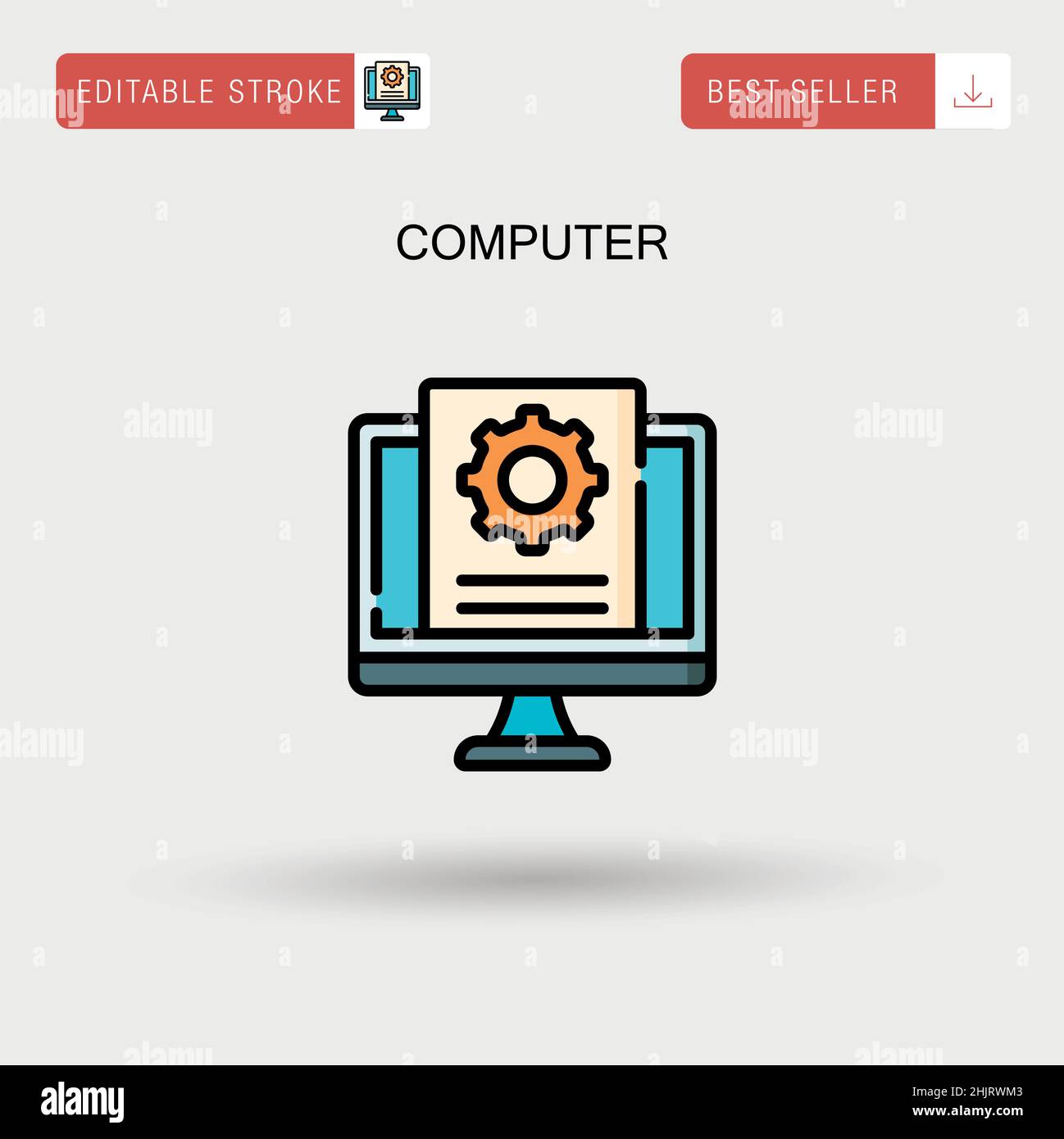 Black woman using computer Stock Vector Images - Alamy