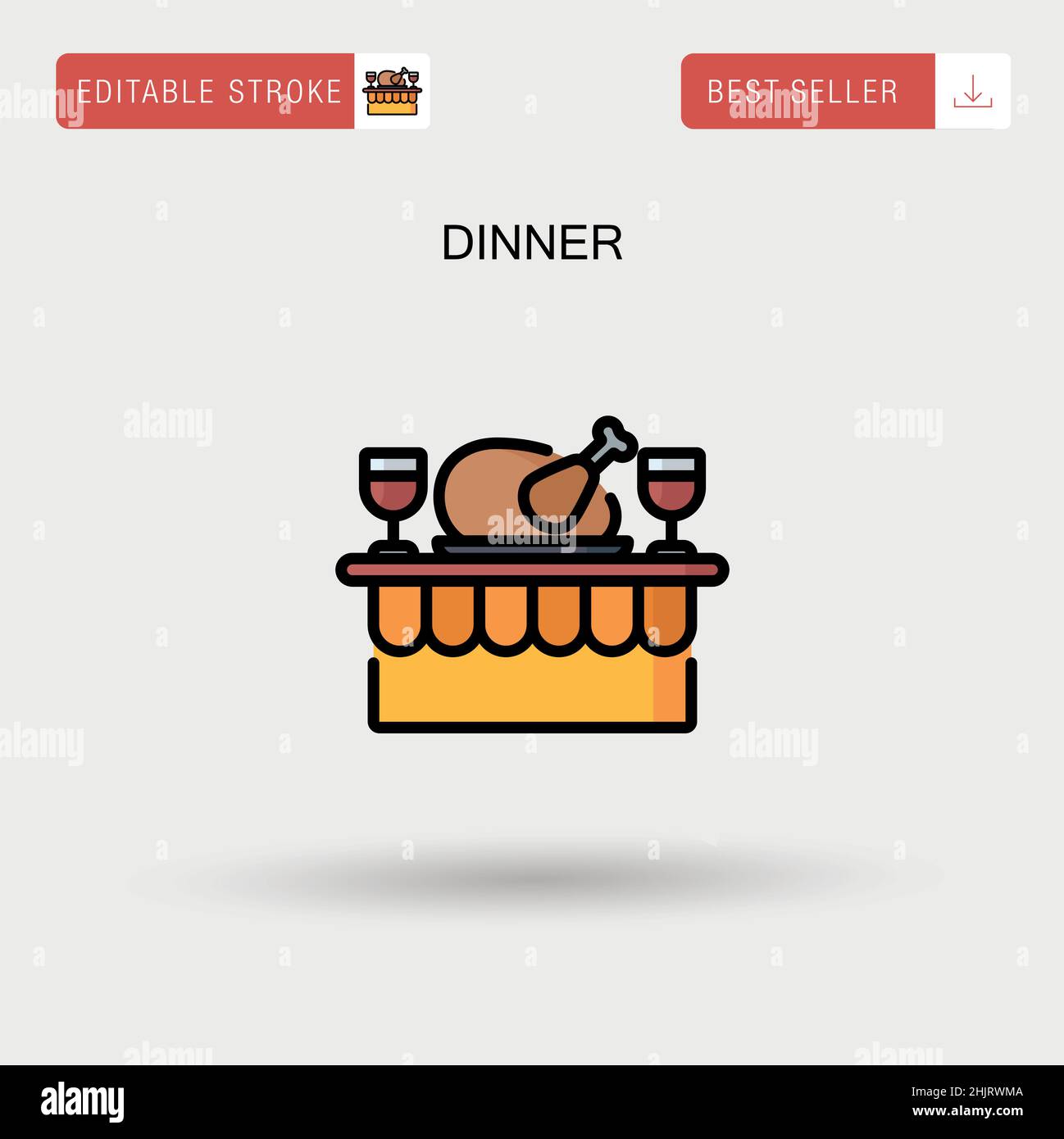 Dinner Simple vector icon Stock Vector Image & Art - Alamy
