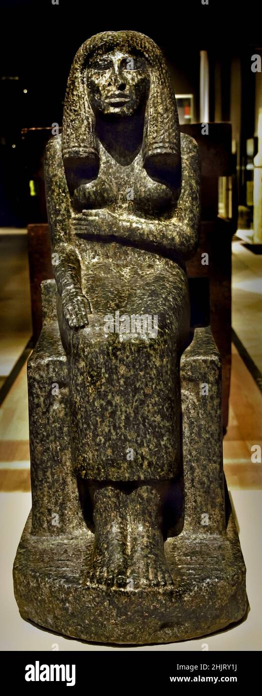 Princess Redji, grandorite, Saqqara, Old Kingdom, 3rd Dynasty (2592-2543 BC), Egypt (Museo Egizio di Torino Italy), Stock Photo
