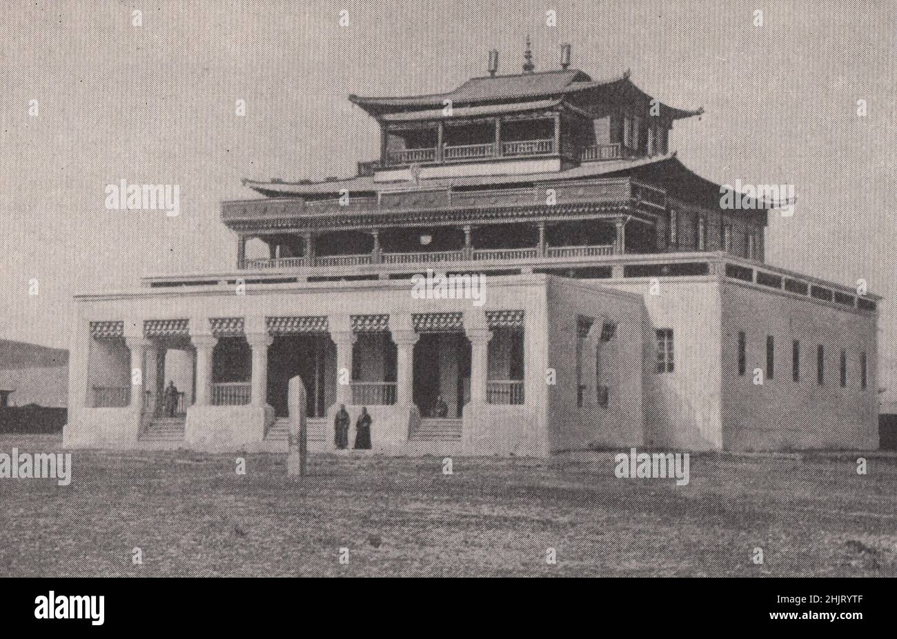 Lama Temple of the Buriat Community near Irkutsk. Russia. Siberia (1923) Stock Photo