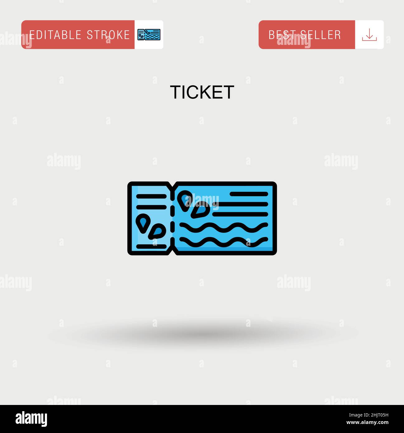 Ticket Simple vector icon Stock Vector Image & Art - Alamy