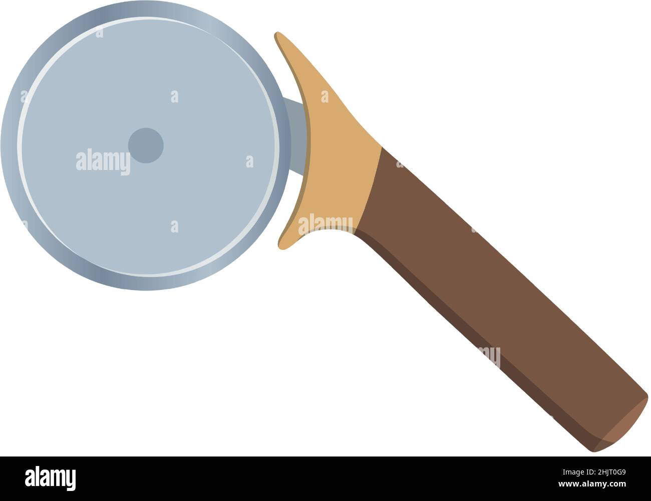 Realistic pizza knife isolated on white background - Vector illustration Stock Vector