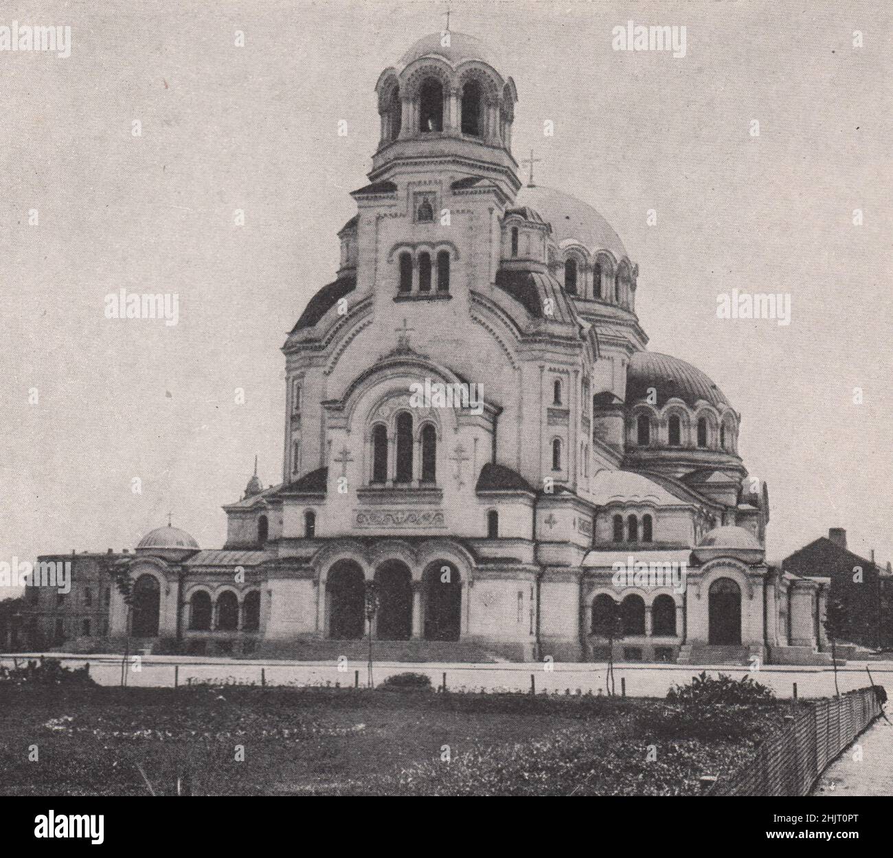 Imposing Edifice of the Alexander Nevsky Cathedral. Bulgaria. Sofia (1923) Stock Photo