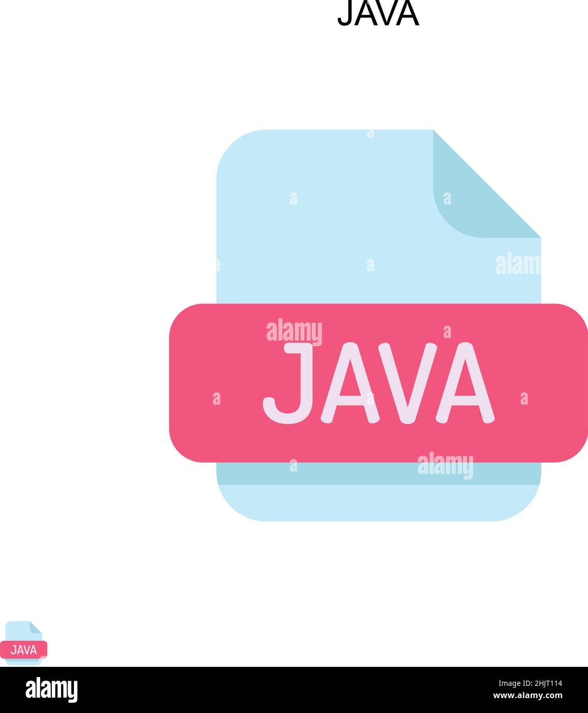 Java Simple vector icon. Illustration symbol design template for web mobile UI element. Stock Vector