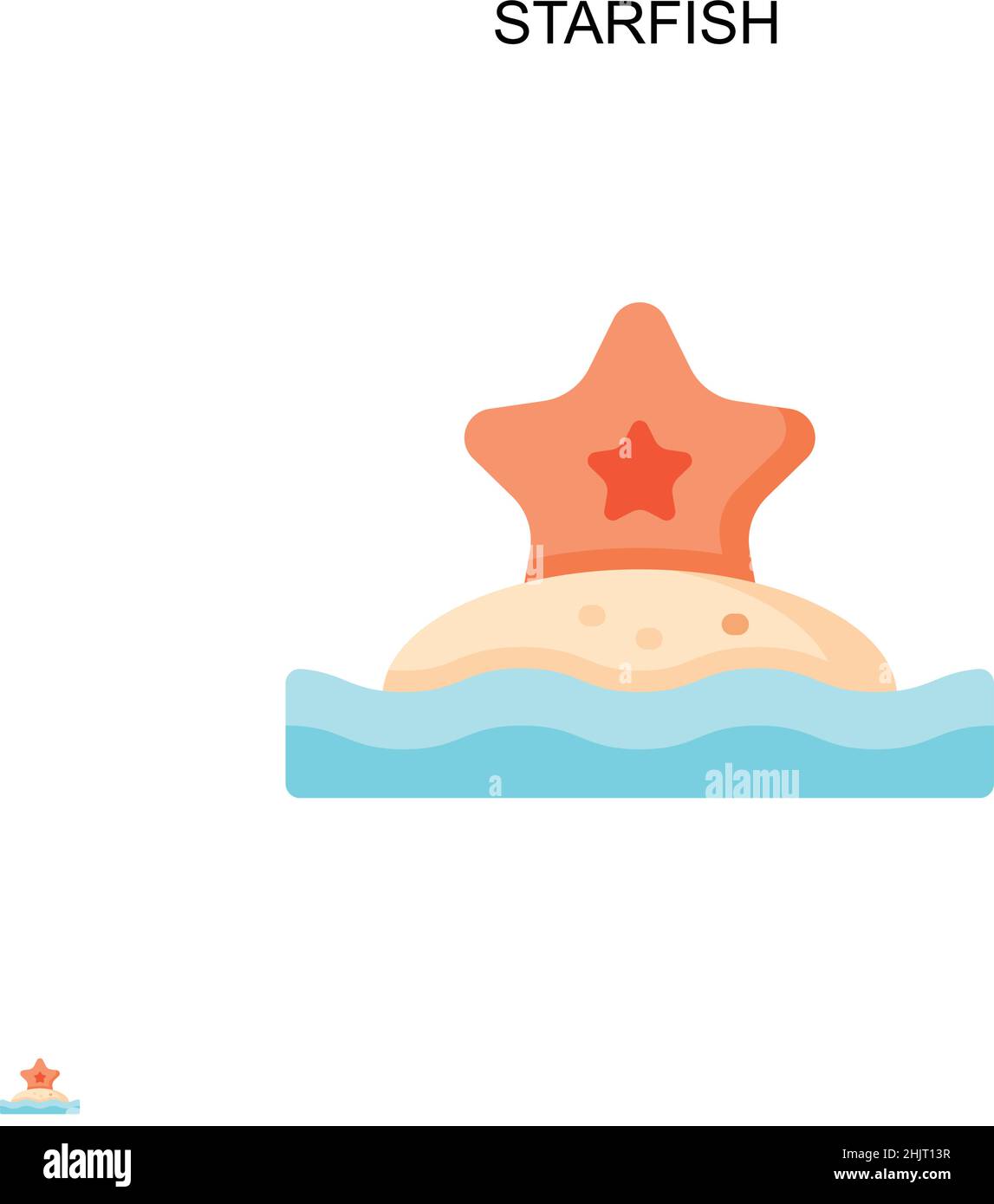 Starfish Simple vector icon. Illustration symbol design template for ...