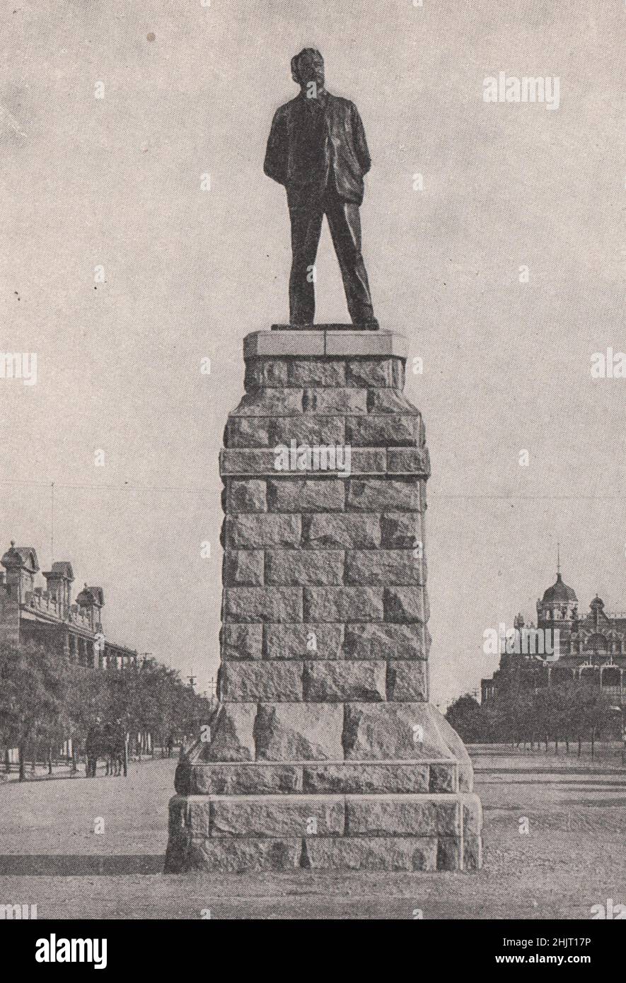 Statue of Cecil Rhodes at Bulawayo. Zimbabwe. Southern Africa (1923) Stock Photo