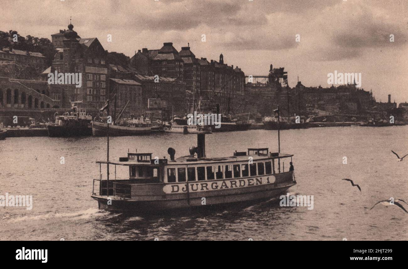 Immigrant Station, Ellis Island, with ferry docked at adjacent pier. - NYPL  Digital Collections