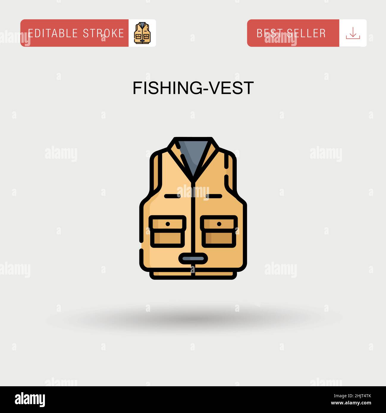 Fishingvest Simple vector icon Stock Vector Image & Art Alamy