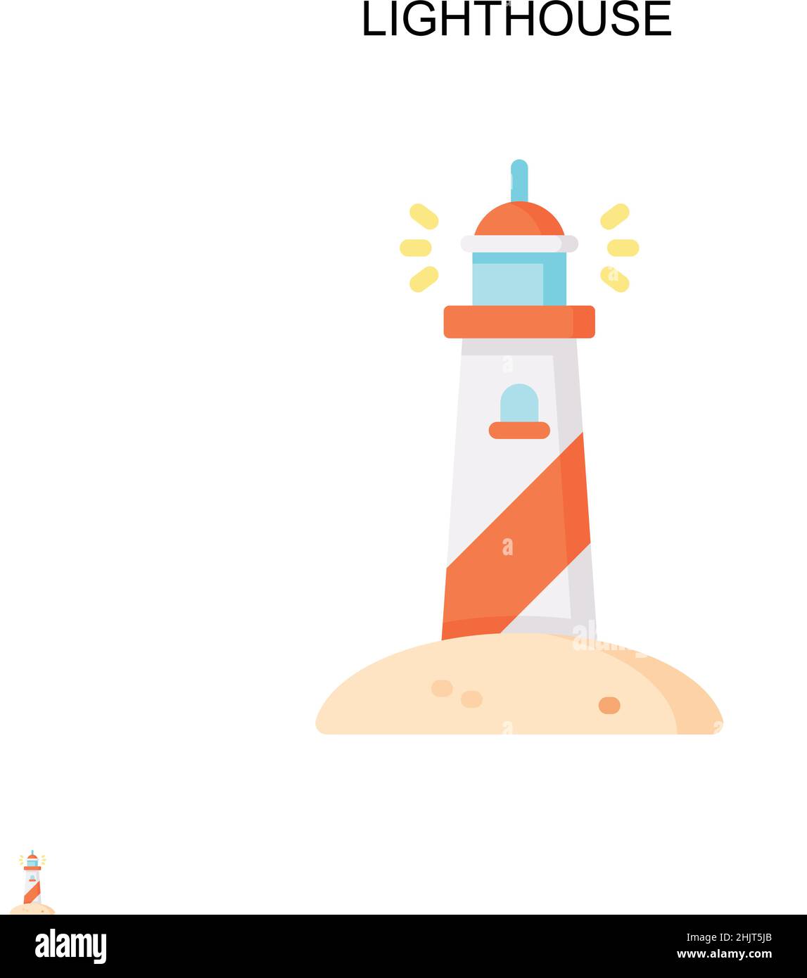 Lighthouse Simple vector icon. Illustration symbol design template for web mobile UI element. Stock Vector