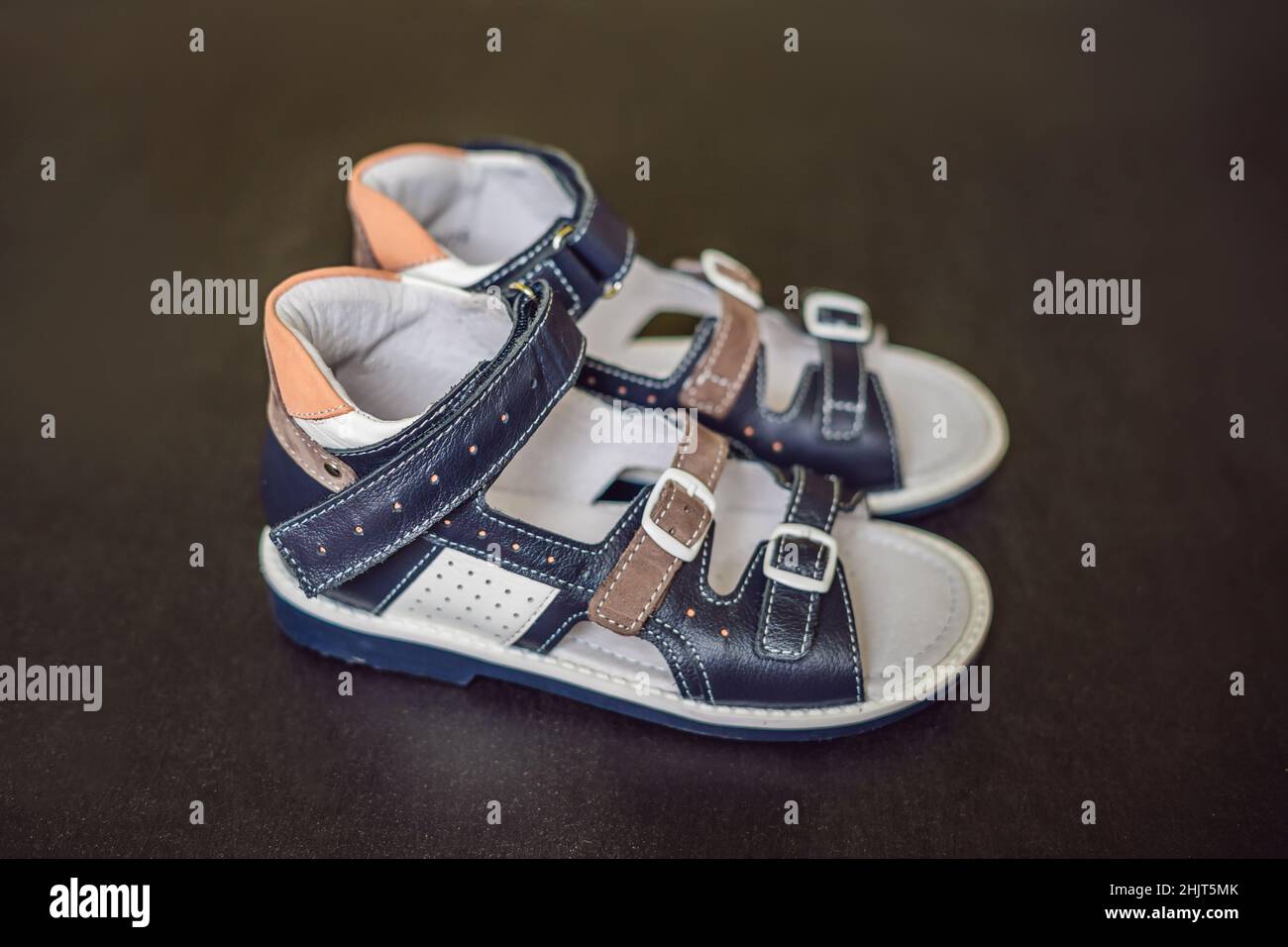 children's orthopedic shoes. Thomas Heel, arch support Stock Photo Alamy