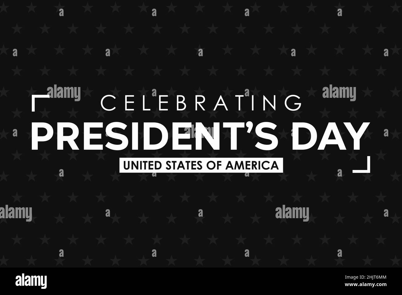 Celebrating Presidents Day Background Abstract with Stars and Dark