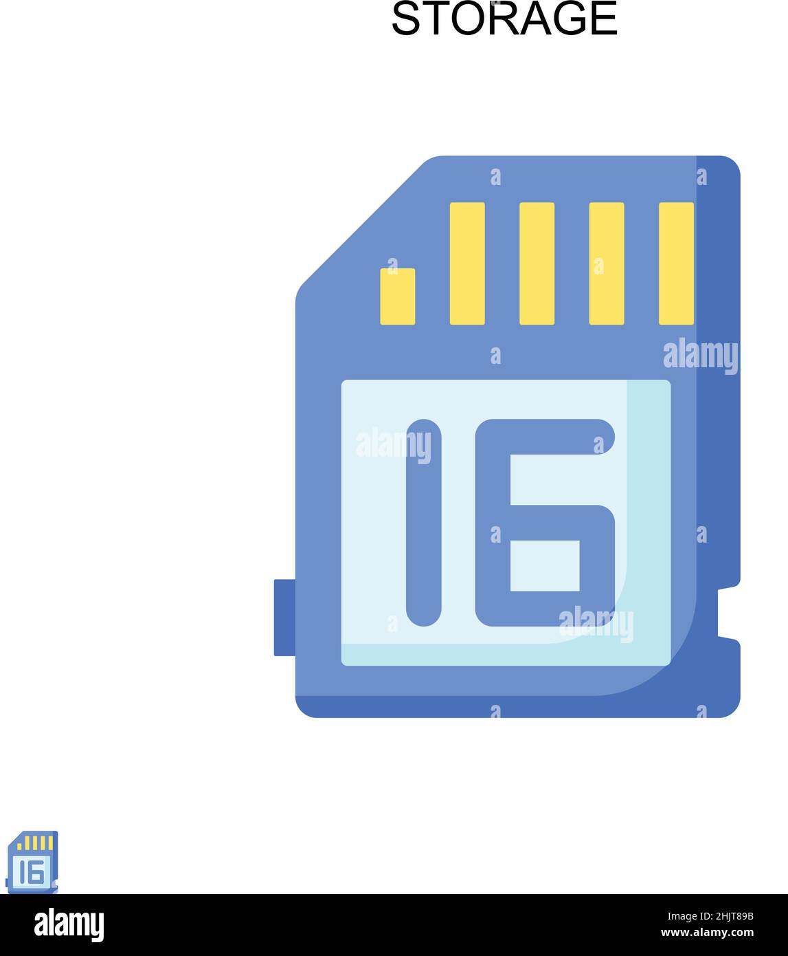 Storage Simple vector icon. Illustration symbol design template for web mobile UI element. Stock Vector
