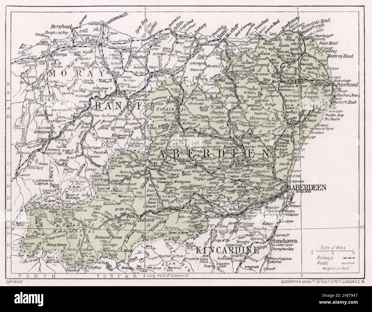 Map of aberdeenshire hires stock photography and images Alamy