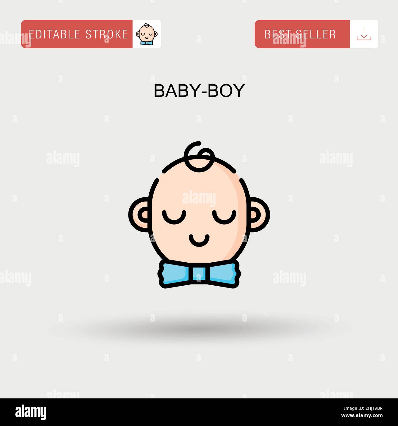 Baby-boy Simple vector icon. Stock Vector