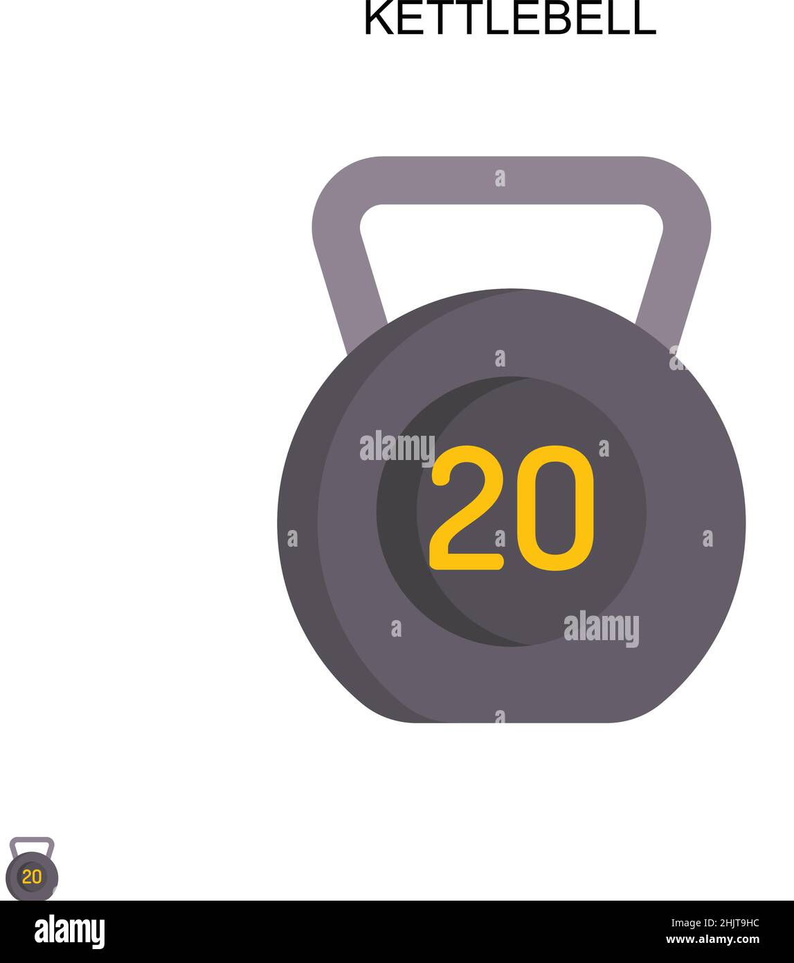Kettlebell Simple vector icon. Illustration symbol design template for ...
