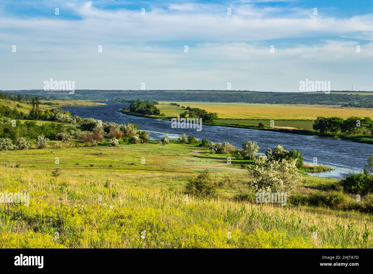 landscape with a river, river in Ukraine Southern Bug Stock Photo - Alamy