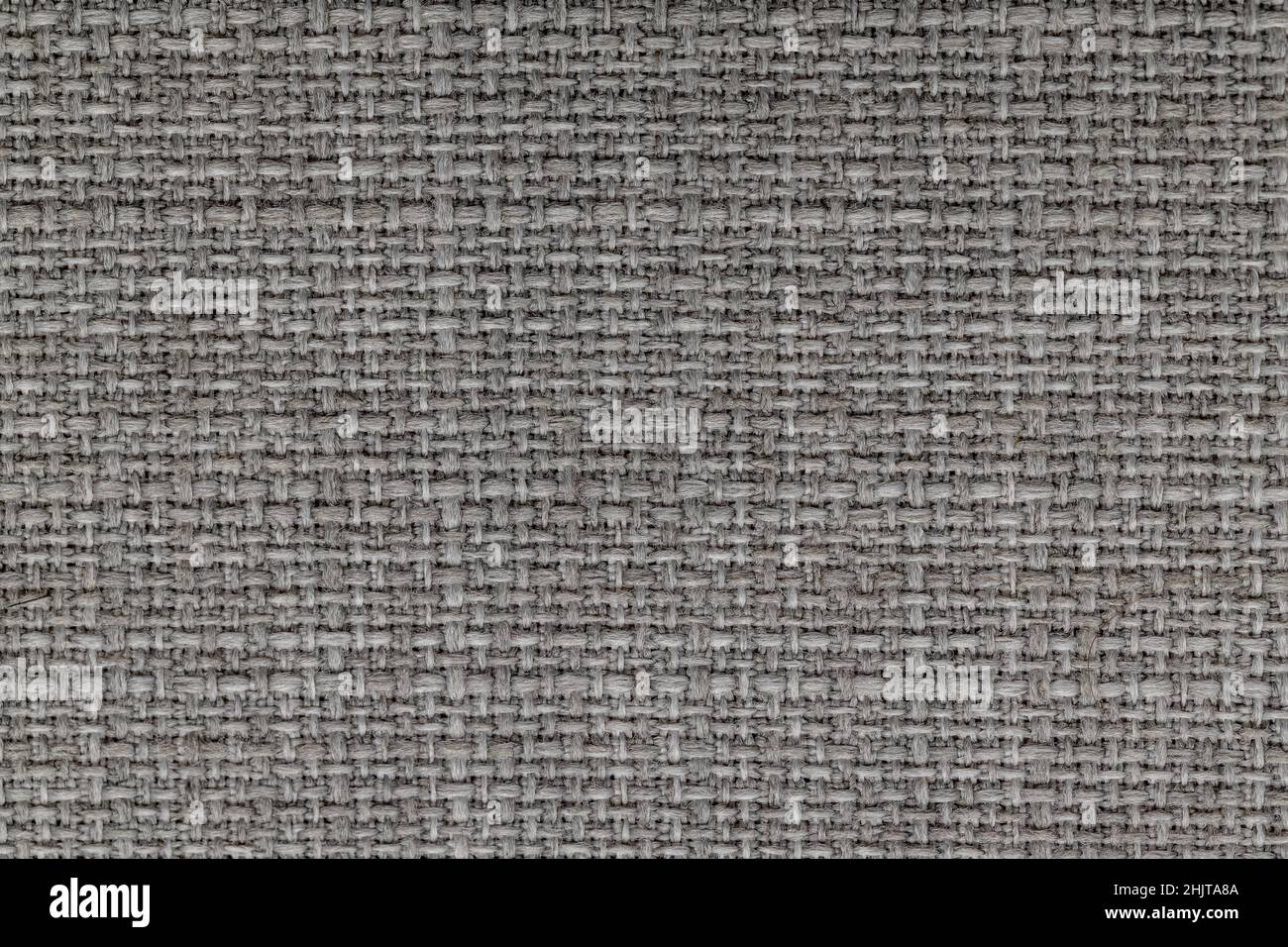 Dark gray linen fabric texture close up Stock Photo