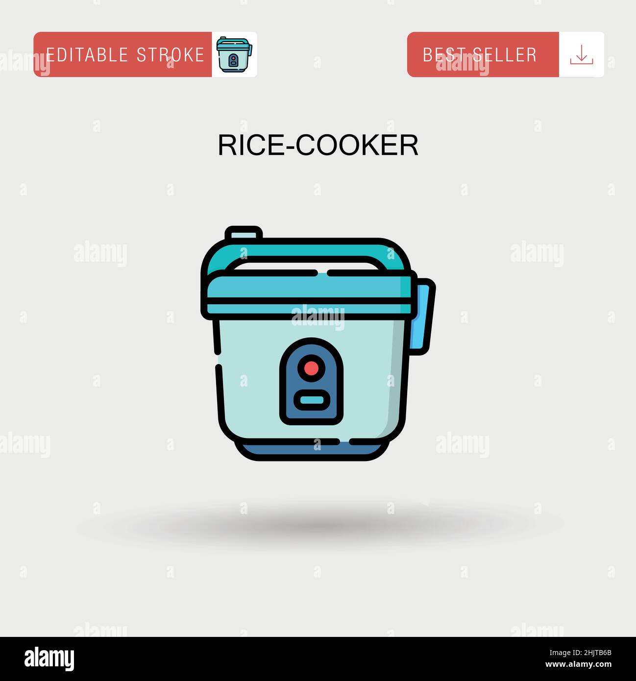 Ricecooker Simple vector icon Stock Vector Image & Art Alamy