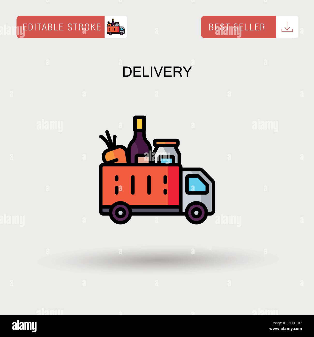 Delivery Simple vector icon Stock Vector Image & Art - Alamy
