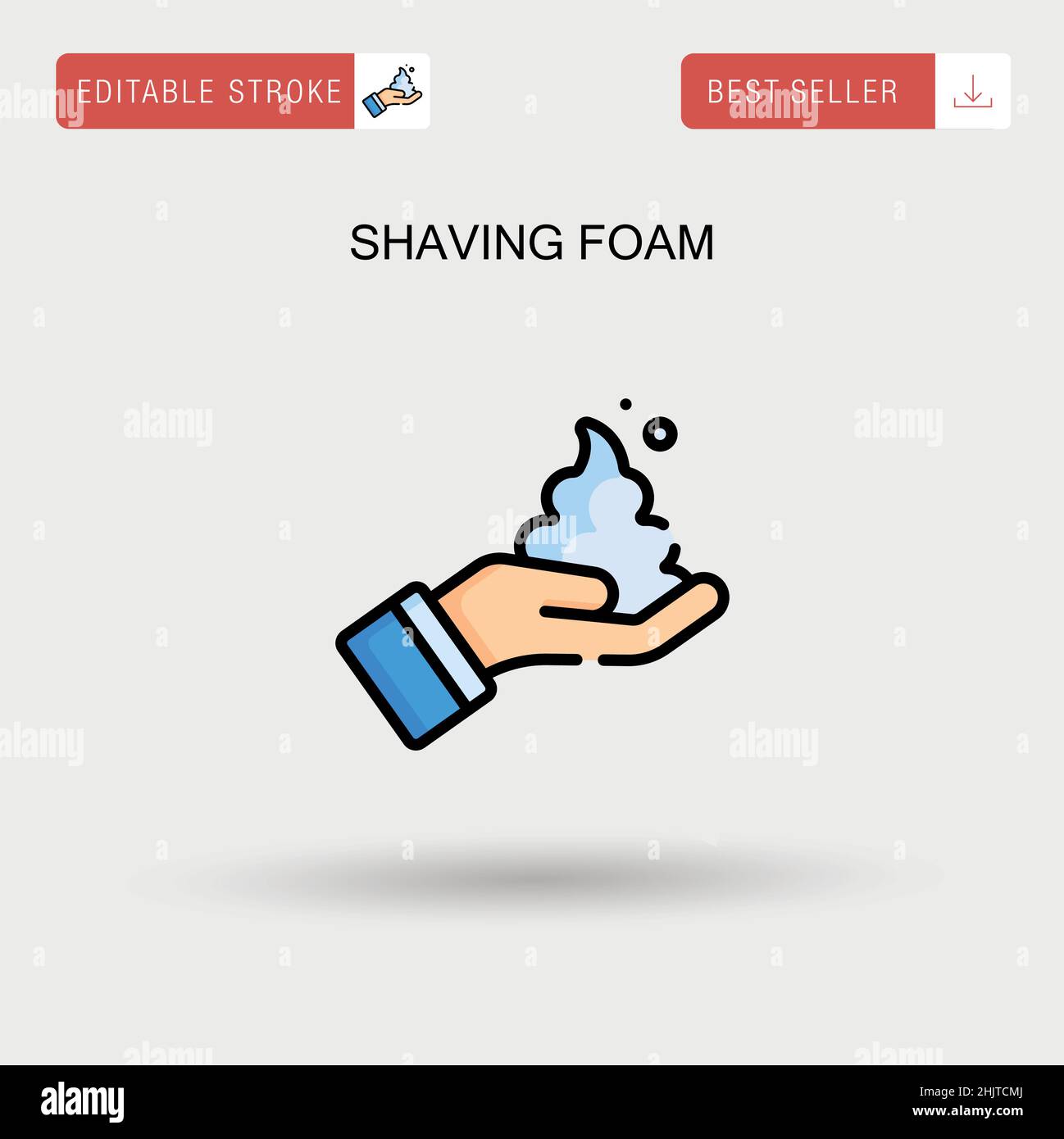 Shaving foam Simple vector icon. Stock Vector