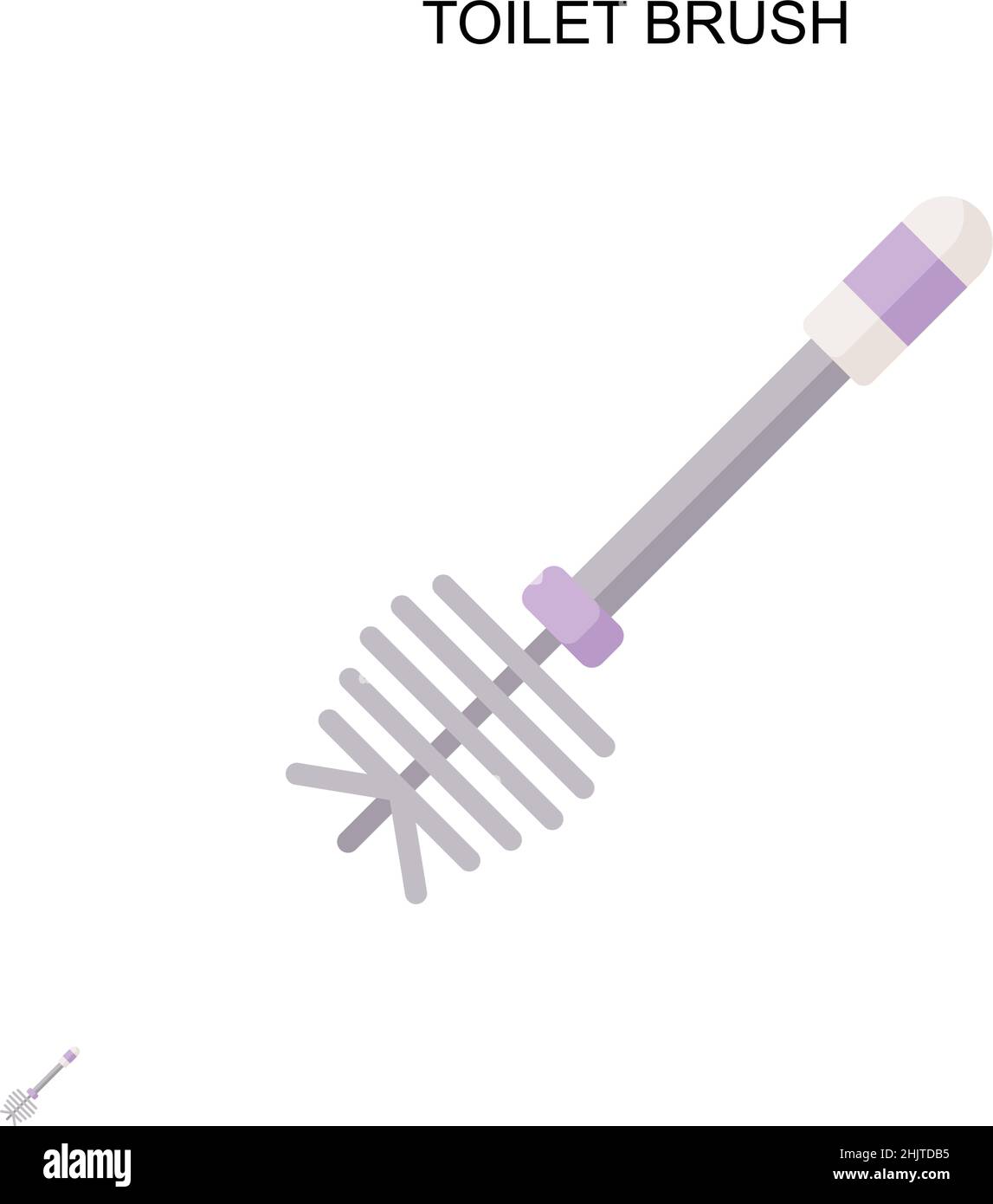 Toilet brush Simple vector icon. Illustration symbol design template for web mobile UI element. Stock Vector