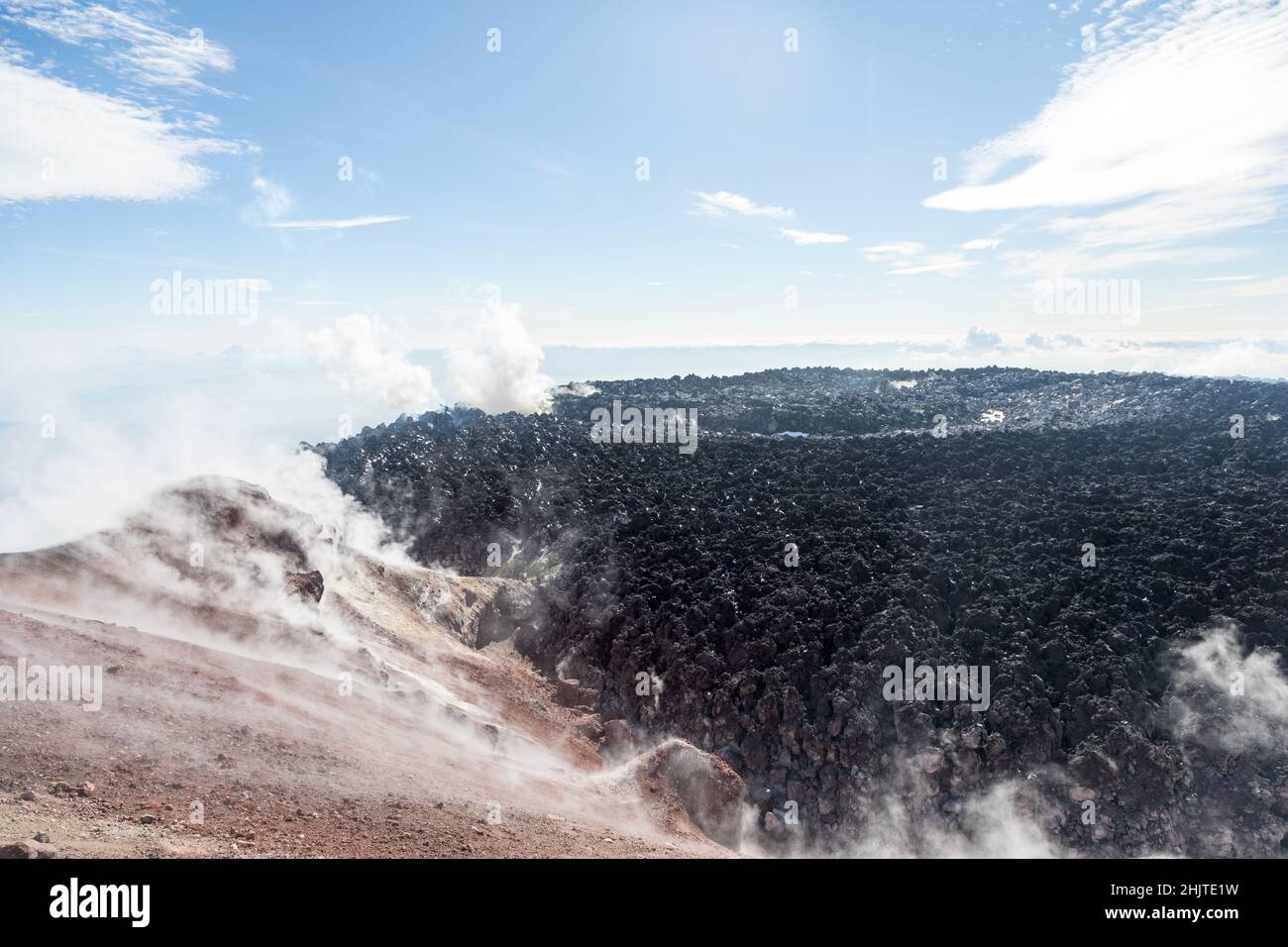 Avachinsky volcano, Kamchatka peninsula, Russia. An active volcano ...