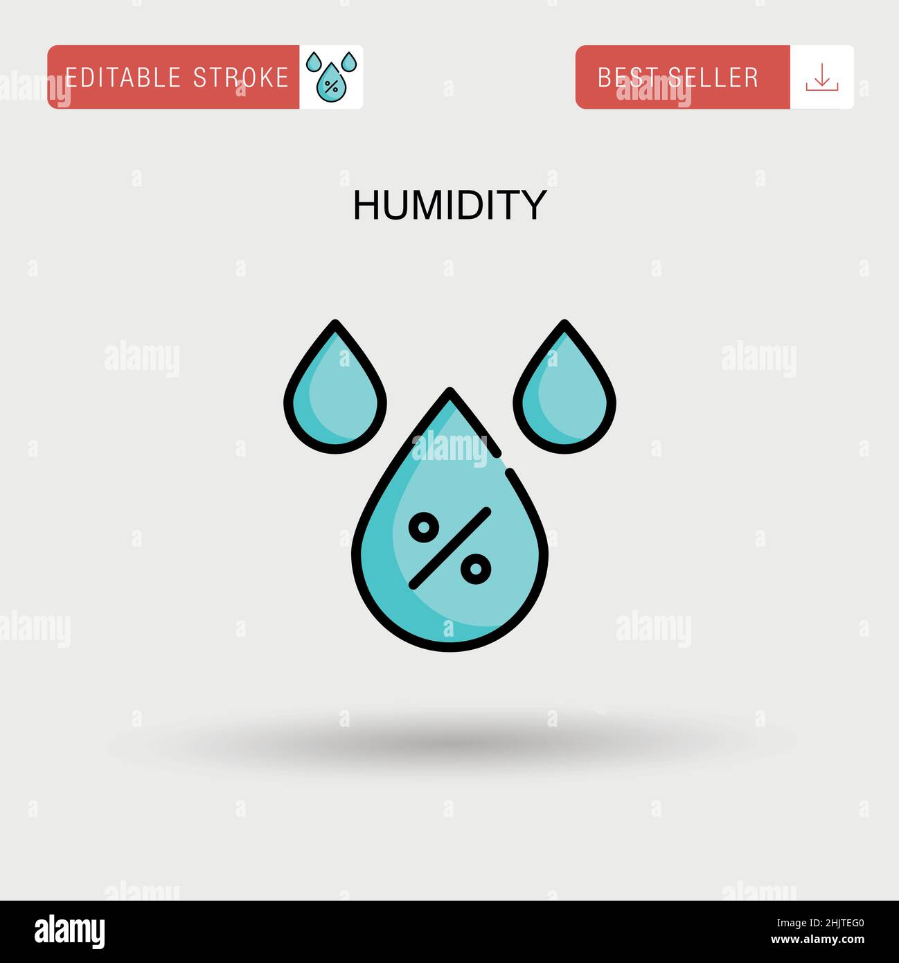 Humidity Simple vector icon. Stock Vector